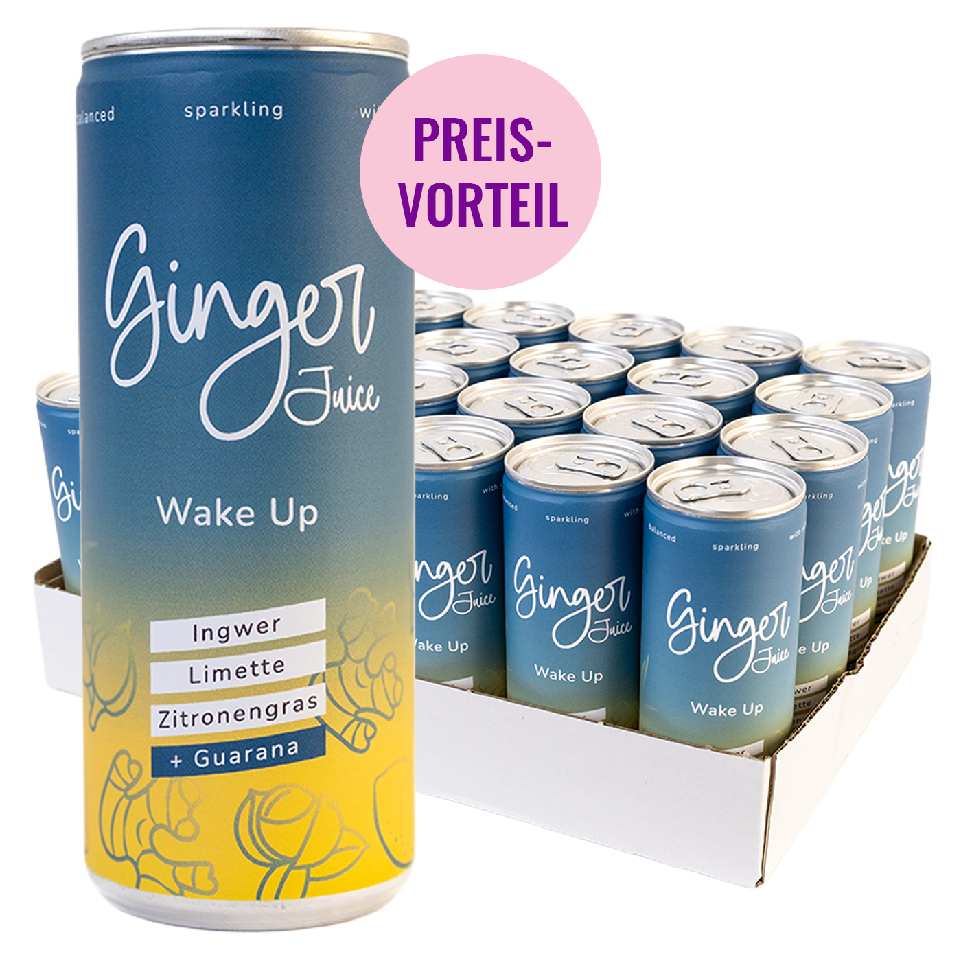 Ginger Juice Wake Up Tray 24 Stück